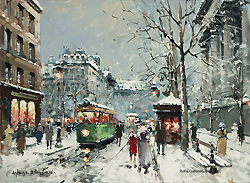 Place de la Madeleine, Winter - Antoine Blanchard