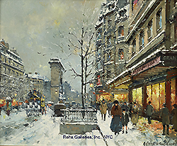Porte St. Denis, Winter - Antoine Blanchard