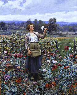 Picking Poppies - Daniel Ridgway Knight