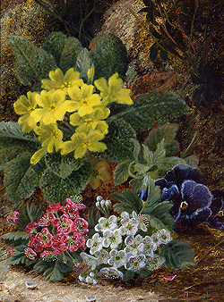 Flowers on a Mossy Bank - Oliver Clare