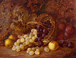 Still Life of Fruit and Basket - Vincent Clare