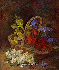 Still Life of Flowers in a Basket - Vincent Clare